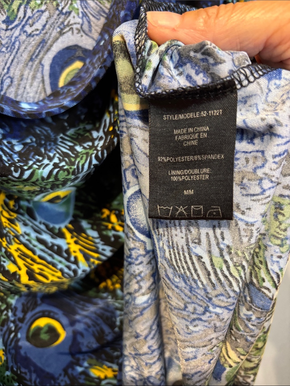 INC International Peacock Feather Print Sleeveless Top - Picture 6 of 6